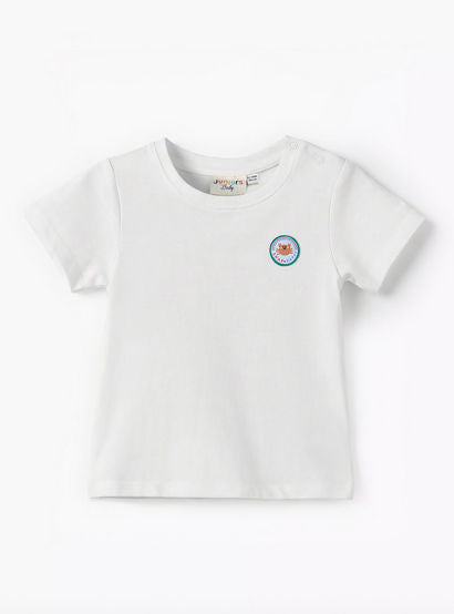 Juniors Crew Neck Short Sleeves T-shirt and Dungaree Set with Marine Print-baby-boys-clothing-setsandcoords-image-3