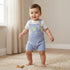 Juniors Crew Neck Short Sleeves T-shirt and Dungaree set with Dinosaur Applique - Multicolour / 12-18 mths