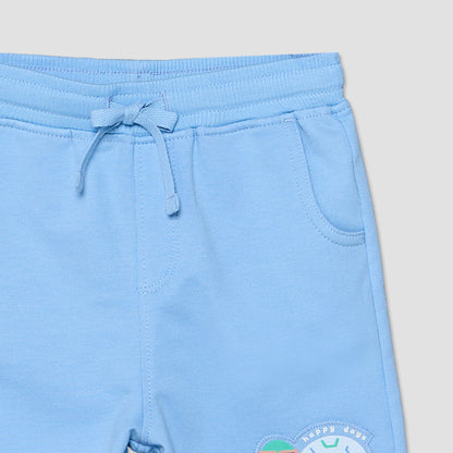 Set of 3 Juniors Crew Neck Short Sleeves T-shirt and Shorts Set with Applique Detail