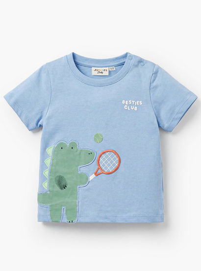 Set of 3 Juniors Crew Neck Short Sleeves T-shirt and Shorts Set with Print-baby-boys-clothing-setsandcoords-image-2