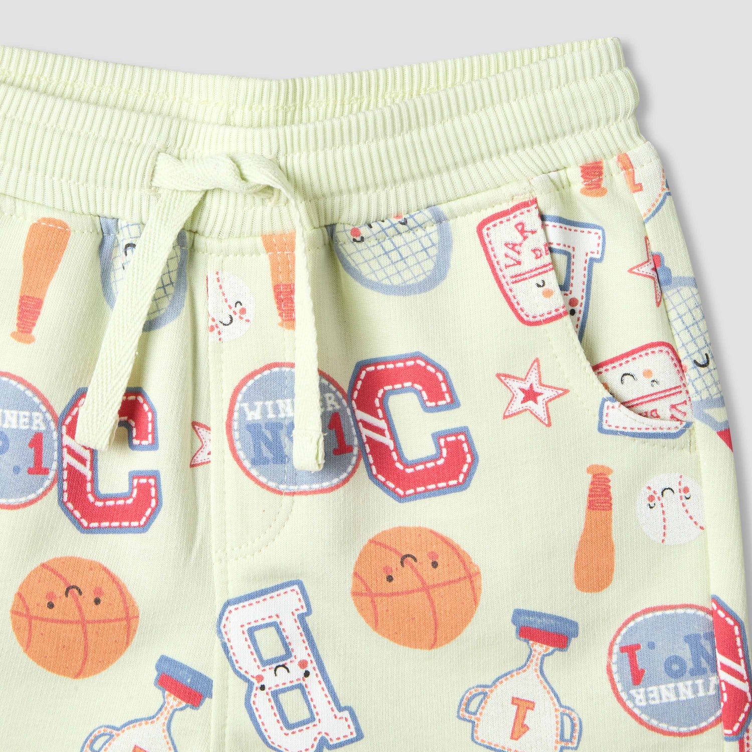Set of 3 Juniors Round Neck Short Sleeve T-shirt and Shorts Set with Print