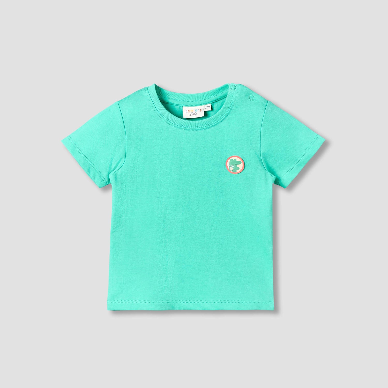 Juniors Crew Neck Short Sleeves T-shirt and Dungaree Set with Safari Print