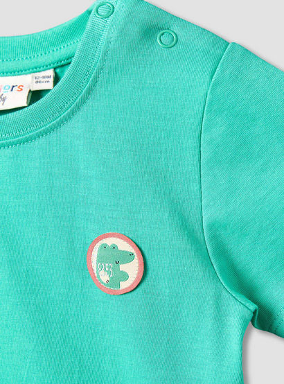 Juniors Crew Neck Short Sleeves T-shirt and Dungaree Set with Safari Print-baby-boys-clothing-setsandcoords-image-6
