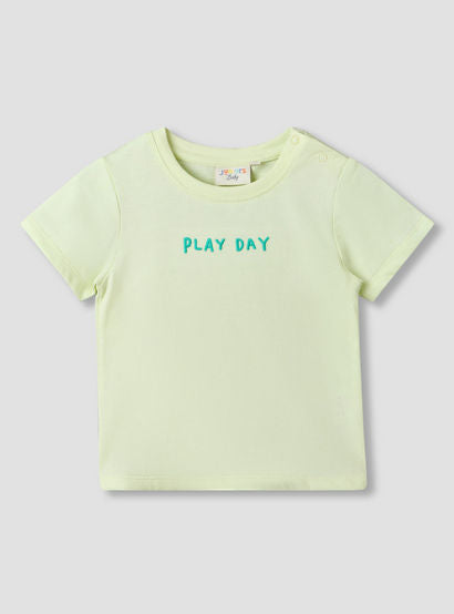 Juniors Round Neck Short Sleeve T-shirt and Dungaree Set with Alligator Applique-baby-boys-clothing-setsandcoords-image-3