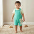 Juniors Round Neck Short Sleeve T-shirt and Dungaree Set with Alligator Applique - Multicolour / 12-18 mths
