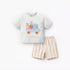 Juniors Crew Neck Short Sleeves T-shirt and Shorts Set with Print - Multicolour / 12-18 mths