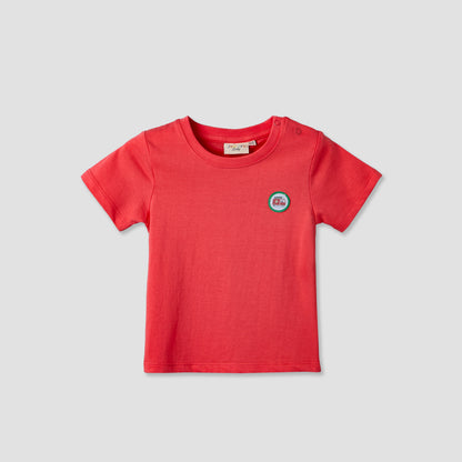Juniors Crew Neck Short Sleeves T-shirt and Dungaree Set with Vehicle Print