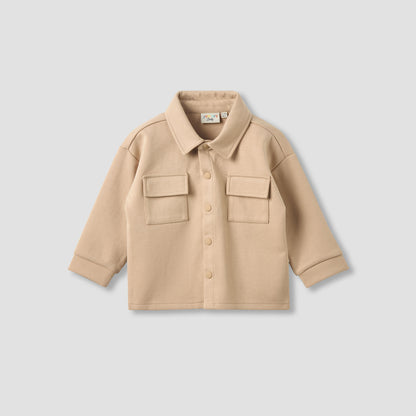 Juniors Collared Neck Long Sleeve Shirt and Pants Set with Pockets