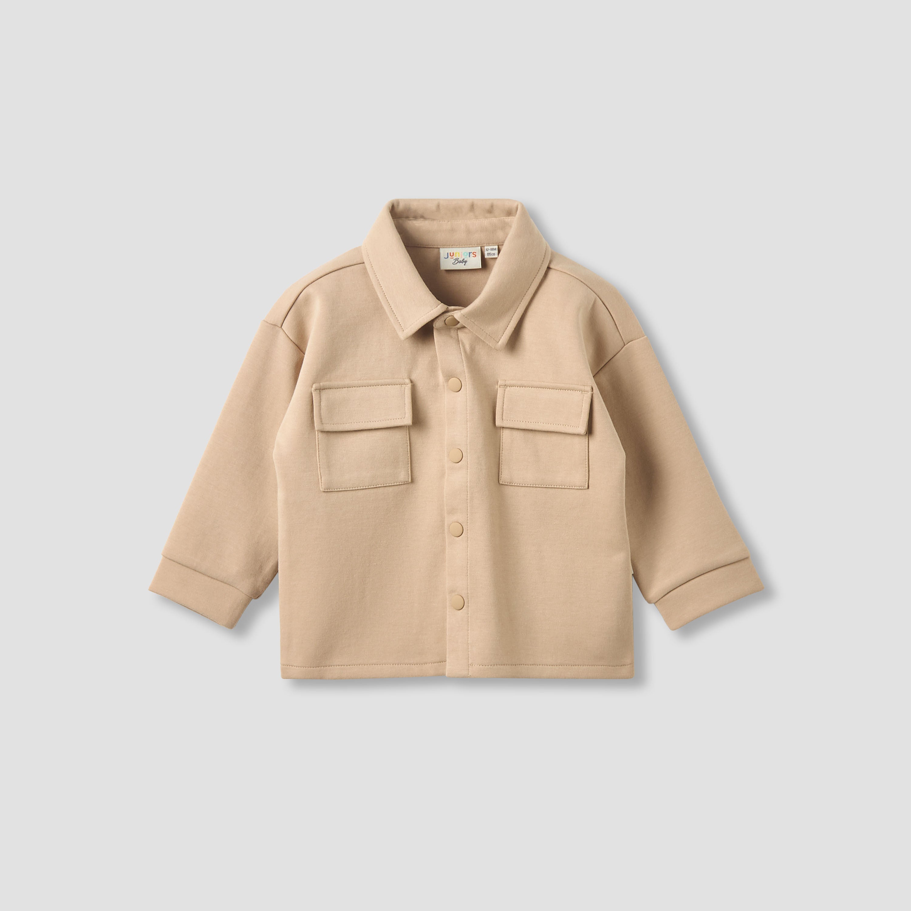 Juniors Collared Neck Long Sleeve Shirt and Pants Set with Pockets