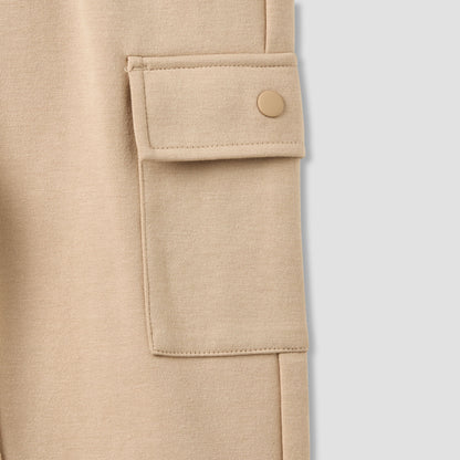 Juniors Collared Neck Long Sleeve Shirt and Pants Set with Pockets