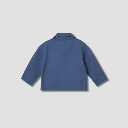 Juniors Camp Collar Long Sleeves Shirt and Pants Set with Pockets