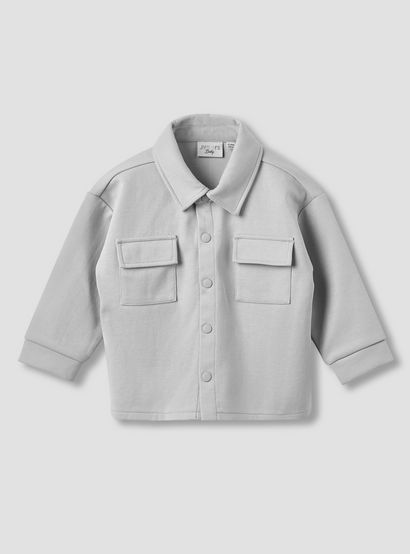 Juniors Collared Neck Long Sleeve Shirt and Pants Set with Pockets-baby-boys-clothing-setsandcoords-image-3