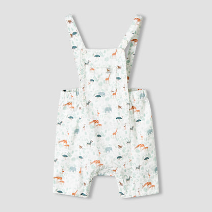 Juniors Round Neck Short Sleeve T-shirt and Dungaree Set with Cap