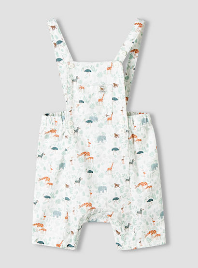 Juniors Round Neck Short Sleeve T-shirt and Dungaree Set with Cap-baby-boys-clothing-setsandcoords-image-4