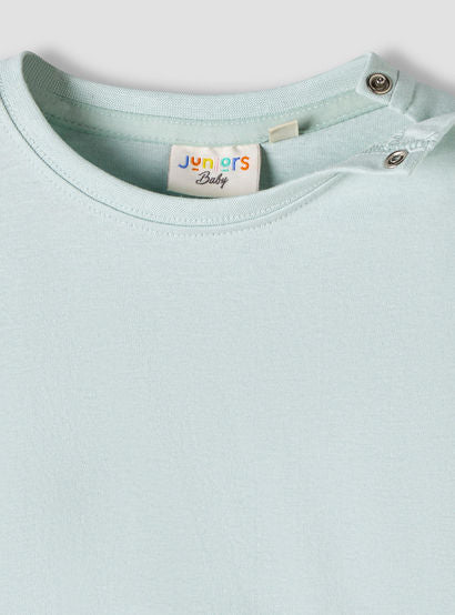 Juniors Round Neck Short Sleeve T-shirt and Dungaree Set with Cap-baby-boys-clothing-setsandcoords-image-7