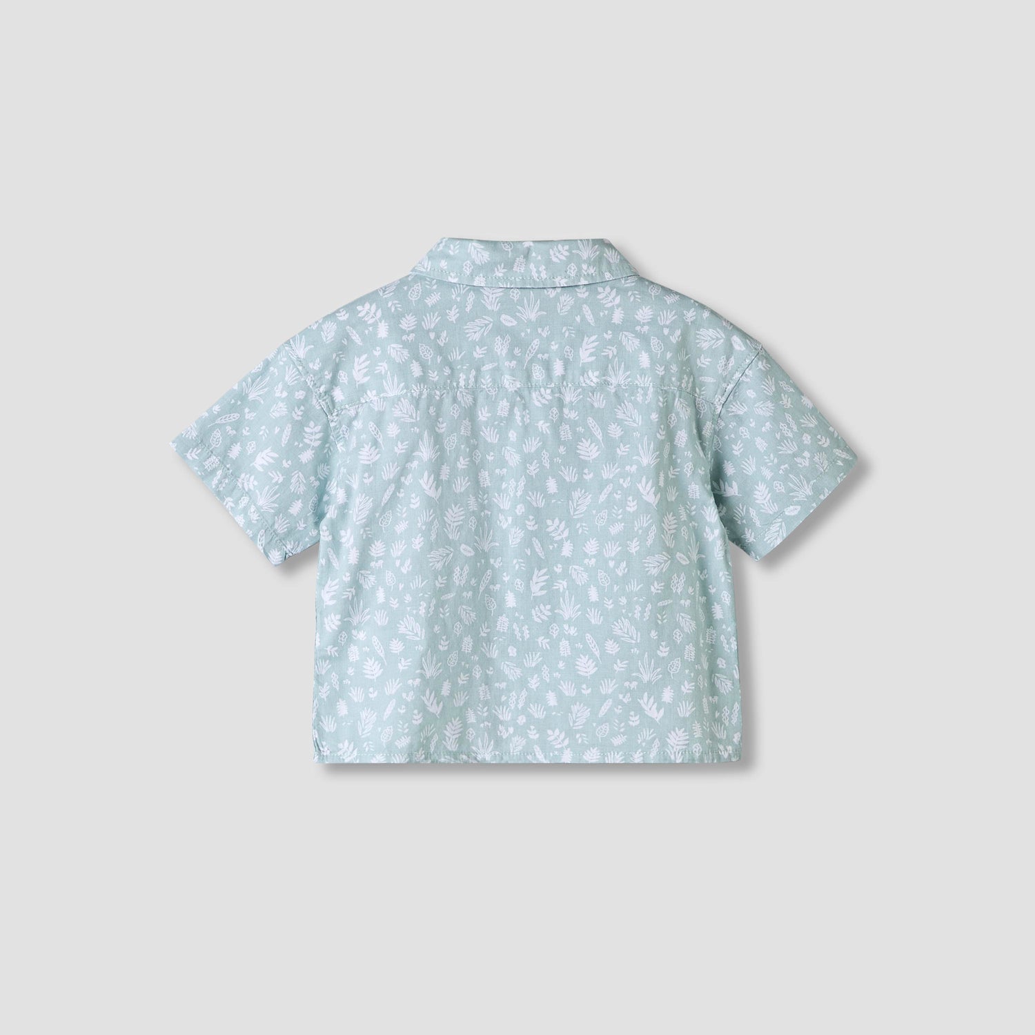 Juniors Collared Short Sleeves Shirt and Shorts Set with Print