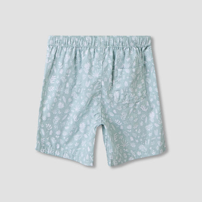 Juniors Collared Short Sleeves Shirt and Shorts Set with Print