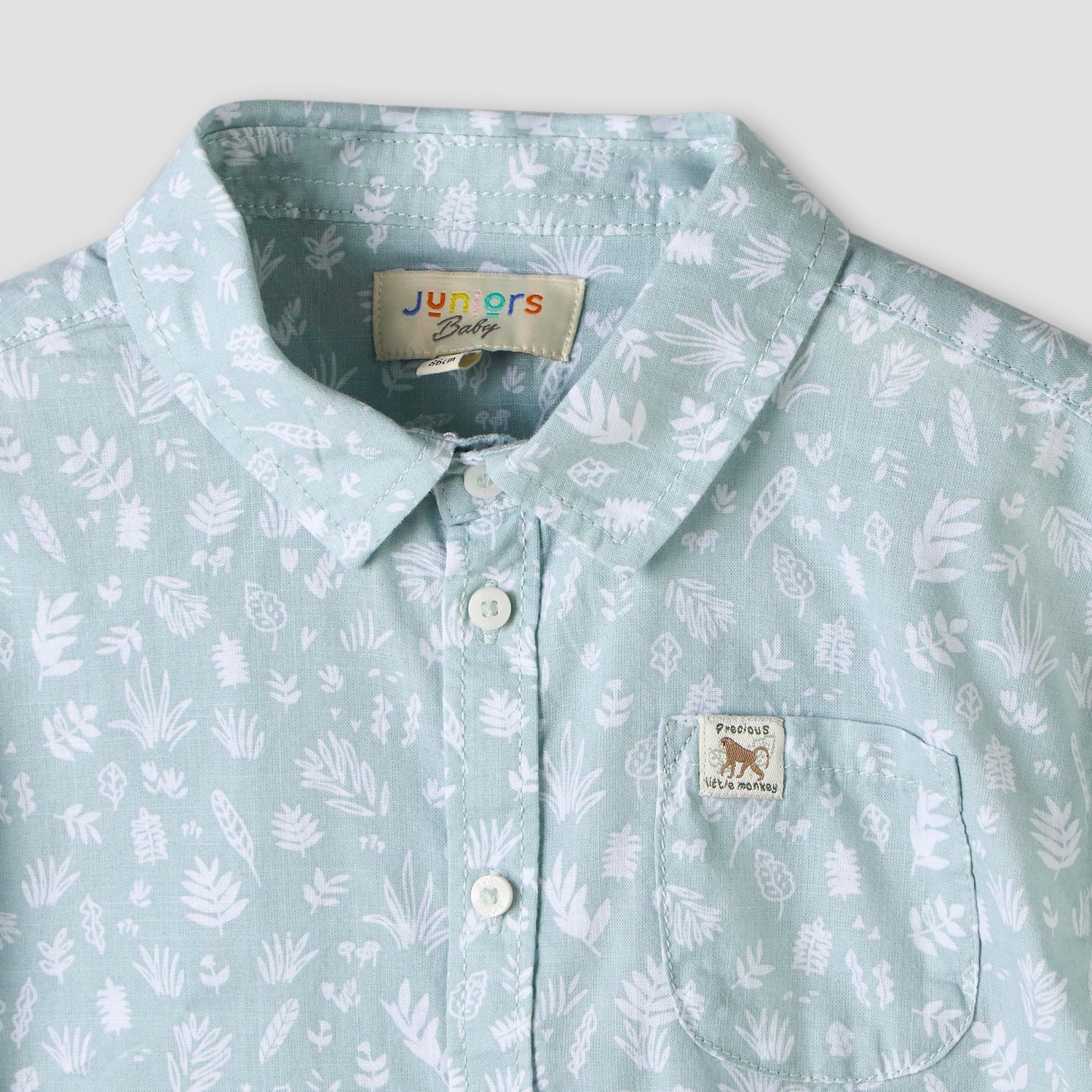 Juniors Collared Short Sleeves Shirt and Shorts Set with Print