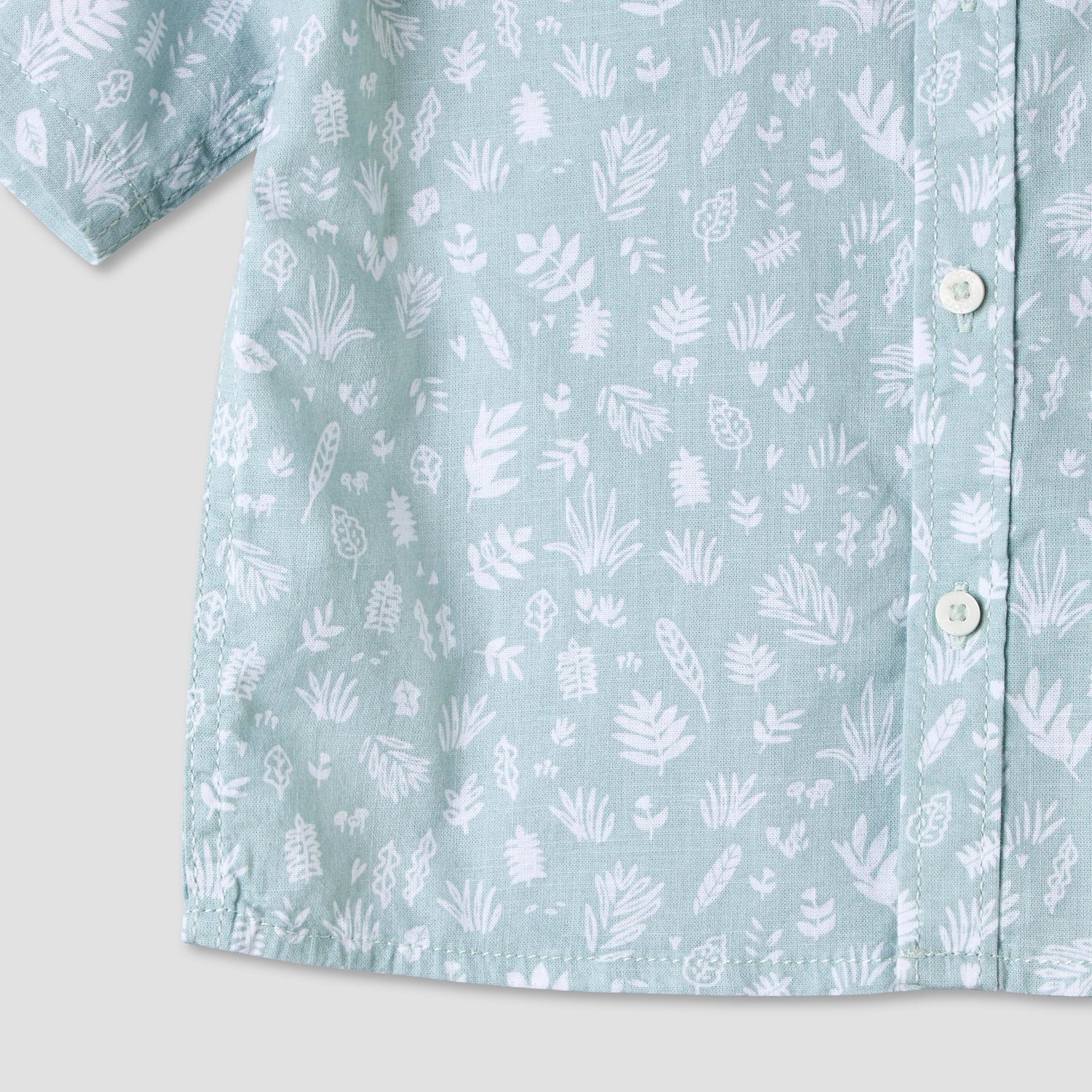 Juniors Collared Short Sleeves Shirt and Shorts Set with Print