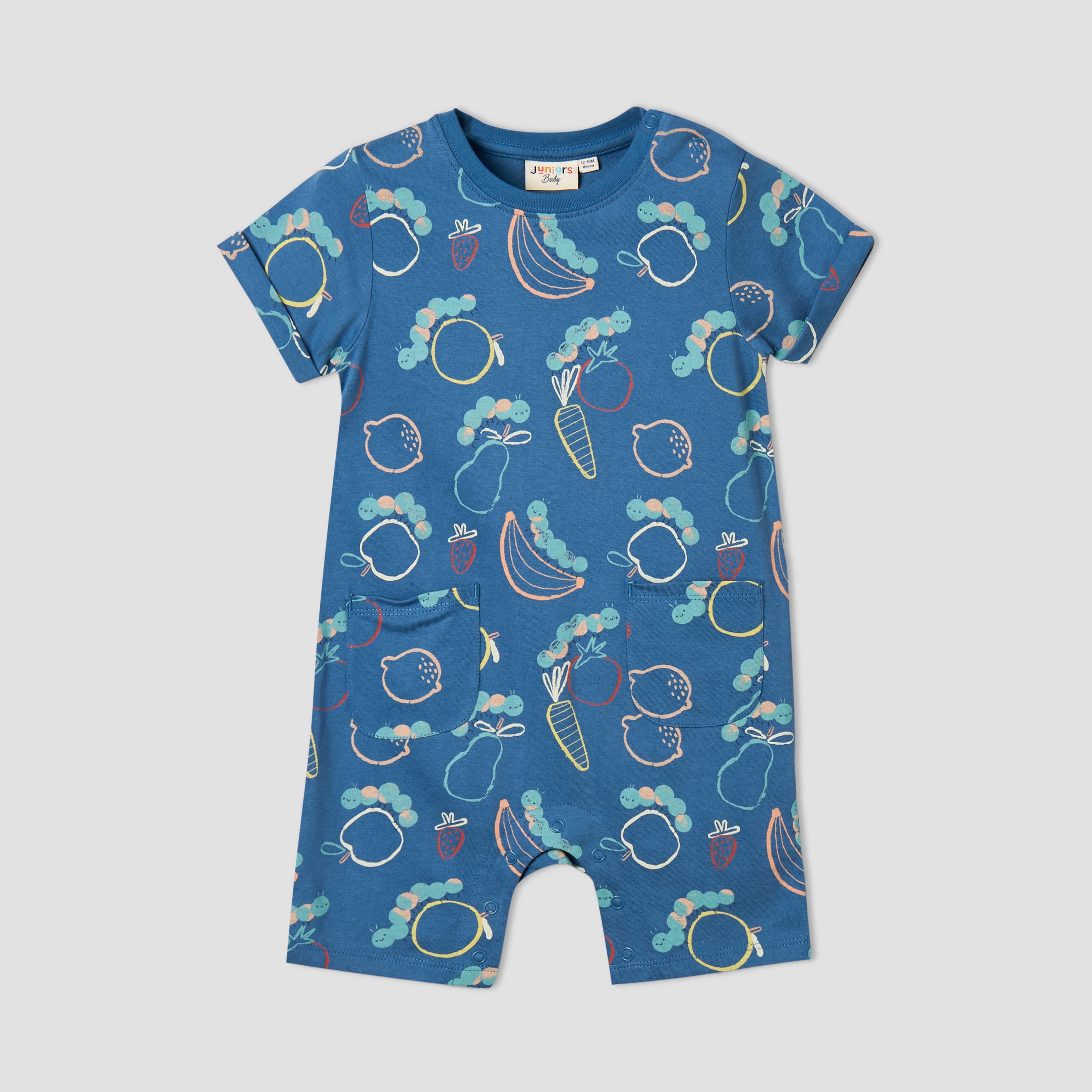 Pack of 2 Juniors Crew Neck Short Sleeves Romper with Fun Print