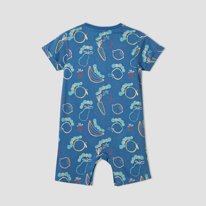 Pack of 2 Juniors Crew Neck Short Sleeves Romper with Fun Print