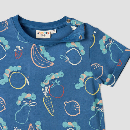 Pack of 2 Juniors Crew Neck Short Sleeves Romper with Fun Print
