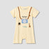 Juniors Crew Neck Short Sleeves Romper with Animal Embroidery - Yellow / 12-18 mths