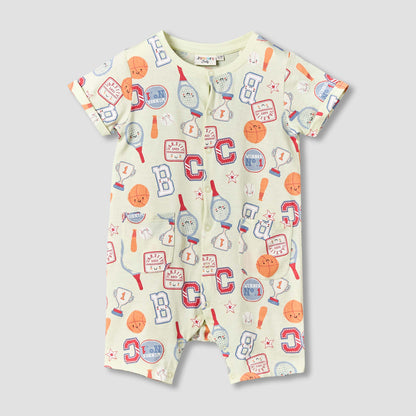 Pack of 2 Juniors Round Neck Short Sleeve Romper with Pockets
