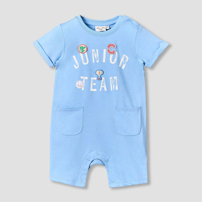 Pack of 2 Juniors Round Neck Short Sleeve Romper with Pockets