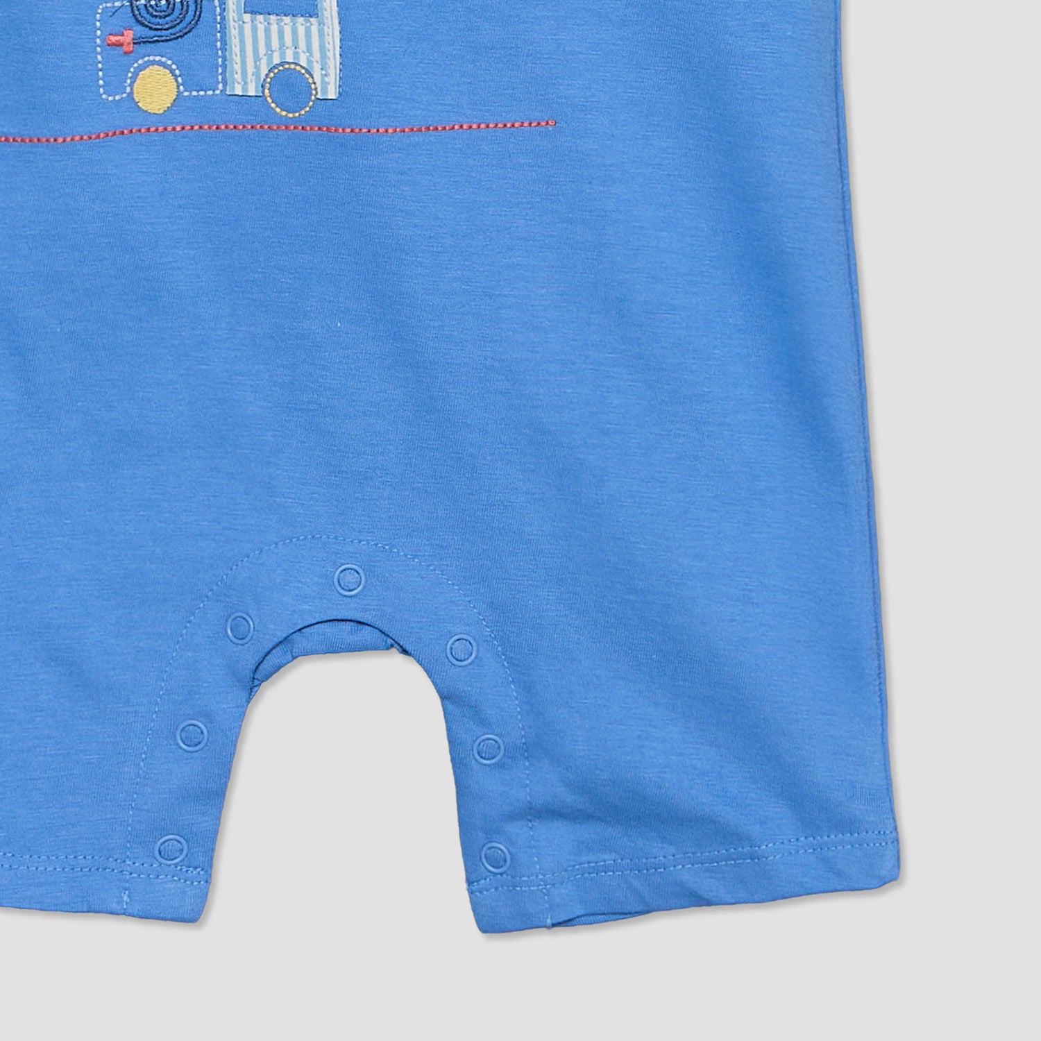 Pack of 2 Juniors Crew Neck Short Sleeves Romper with Vehicle Print