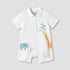 Juniors Collared Short Sleeves Romper with Animal Applique - Multicolour / 12-18 mths