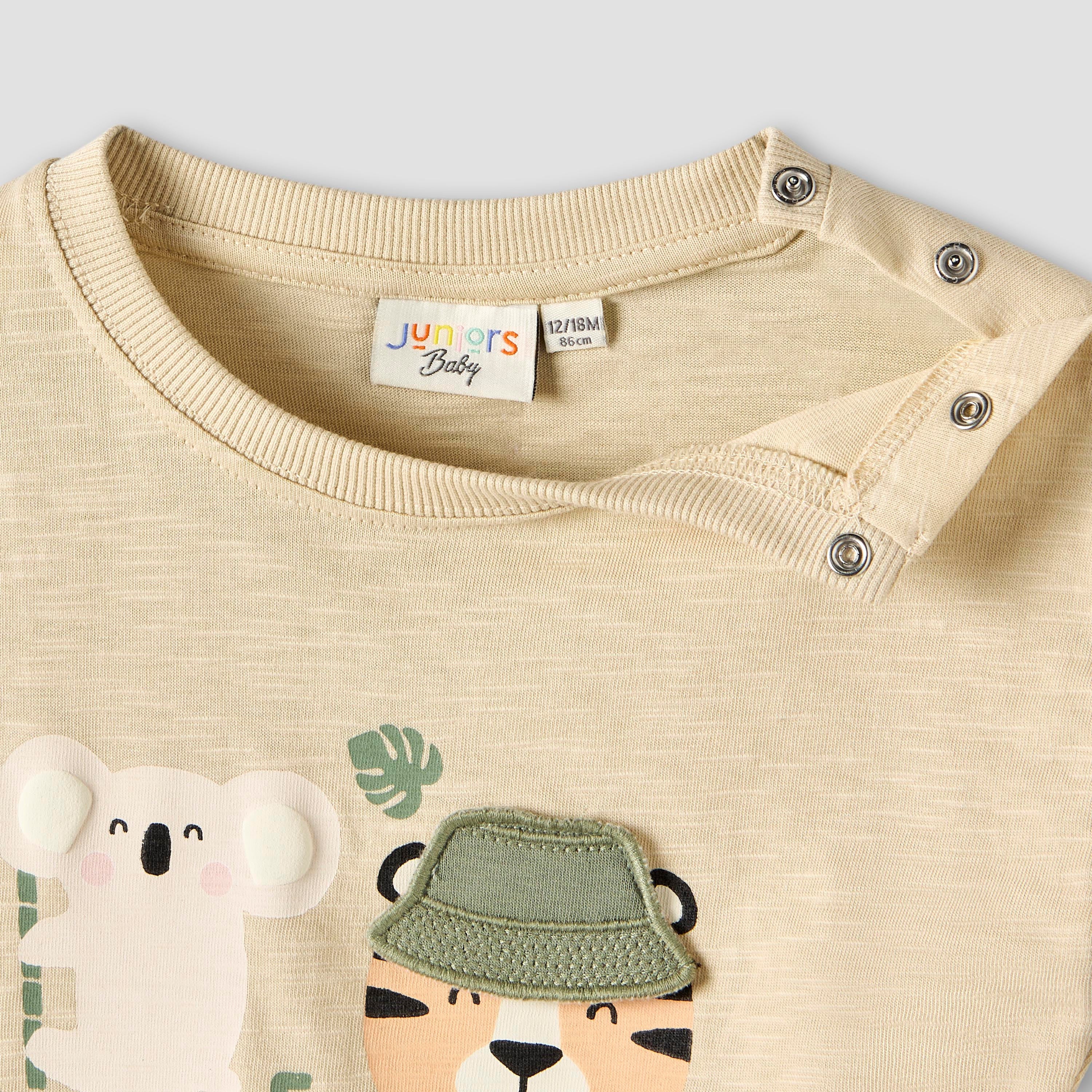 Juniors Crew Neck Short Sleeves T-shirt with Print