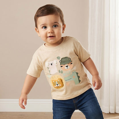 Juniors Crew Neck Short Sleeves T-shirt with Print