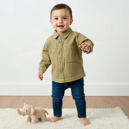 Juniors Long Sleeves Shirt with Pockets
