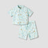 Juniors Collared Neck Short Sleeve Shirt and Shorts Set with Pocket - Blue / 12-18 mths
