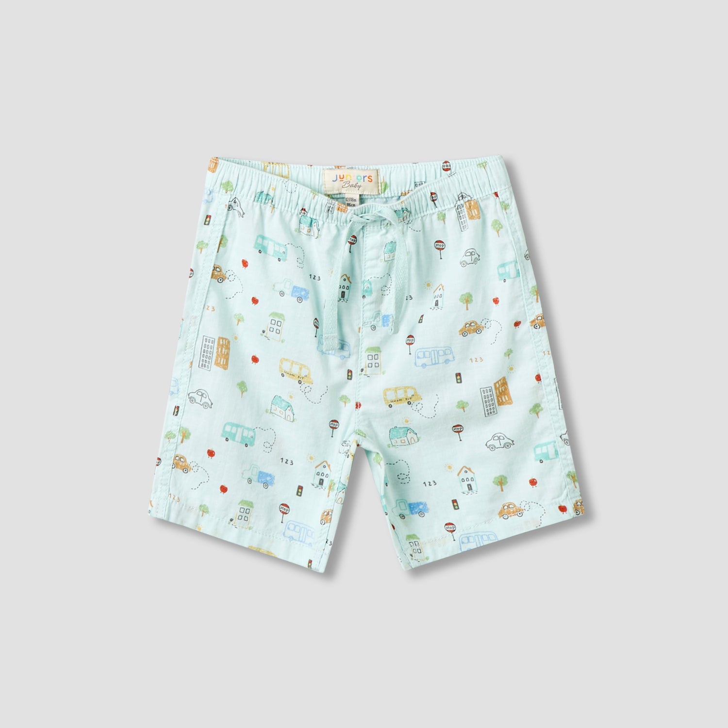 Juniors Collared Neck Short Sleeve Shirt and Shorts Set with Pocket
