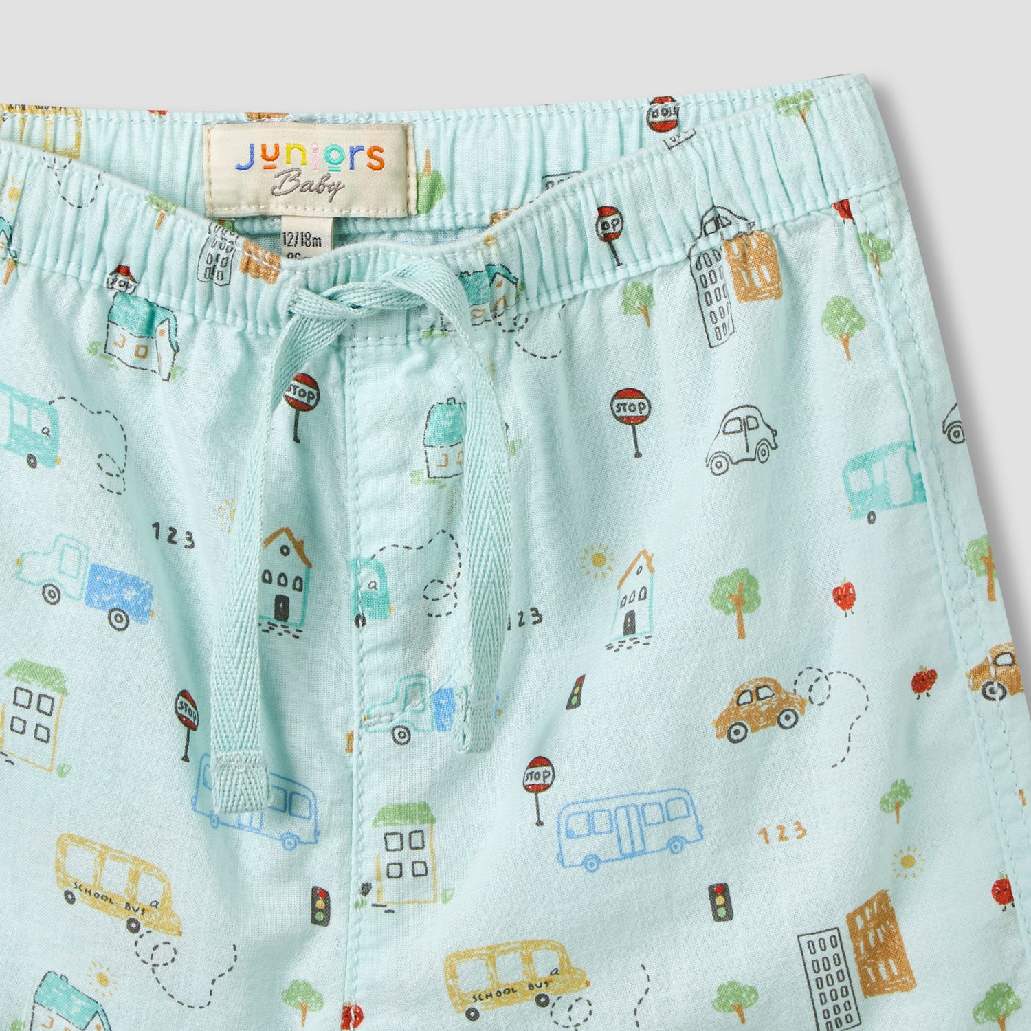 Juniors Collared Neck Short Sleeve Shirt and Shorts Set with Pocket