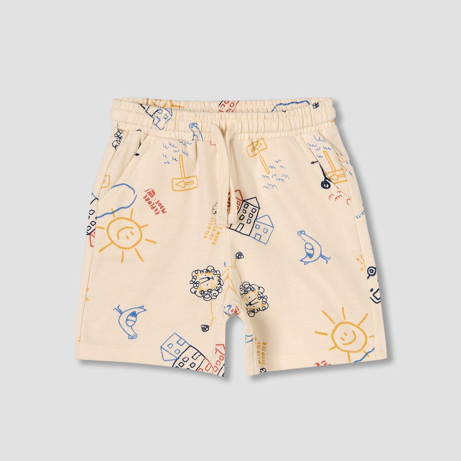 Juniors Crew Neck Short Sleeves T-shirt and Shorts Set with Print