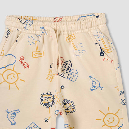 Juniors Crew Neck Short Sleeves T-shirt and Shorts Set with Print