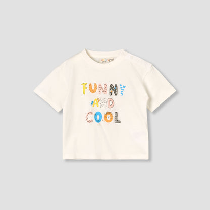 Juniors Crew Neck Short Sleeves T-shirt and Shorts Set with Graphic Print