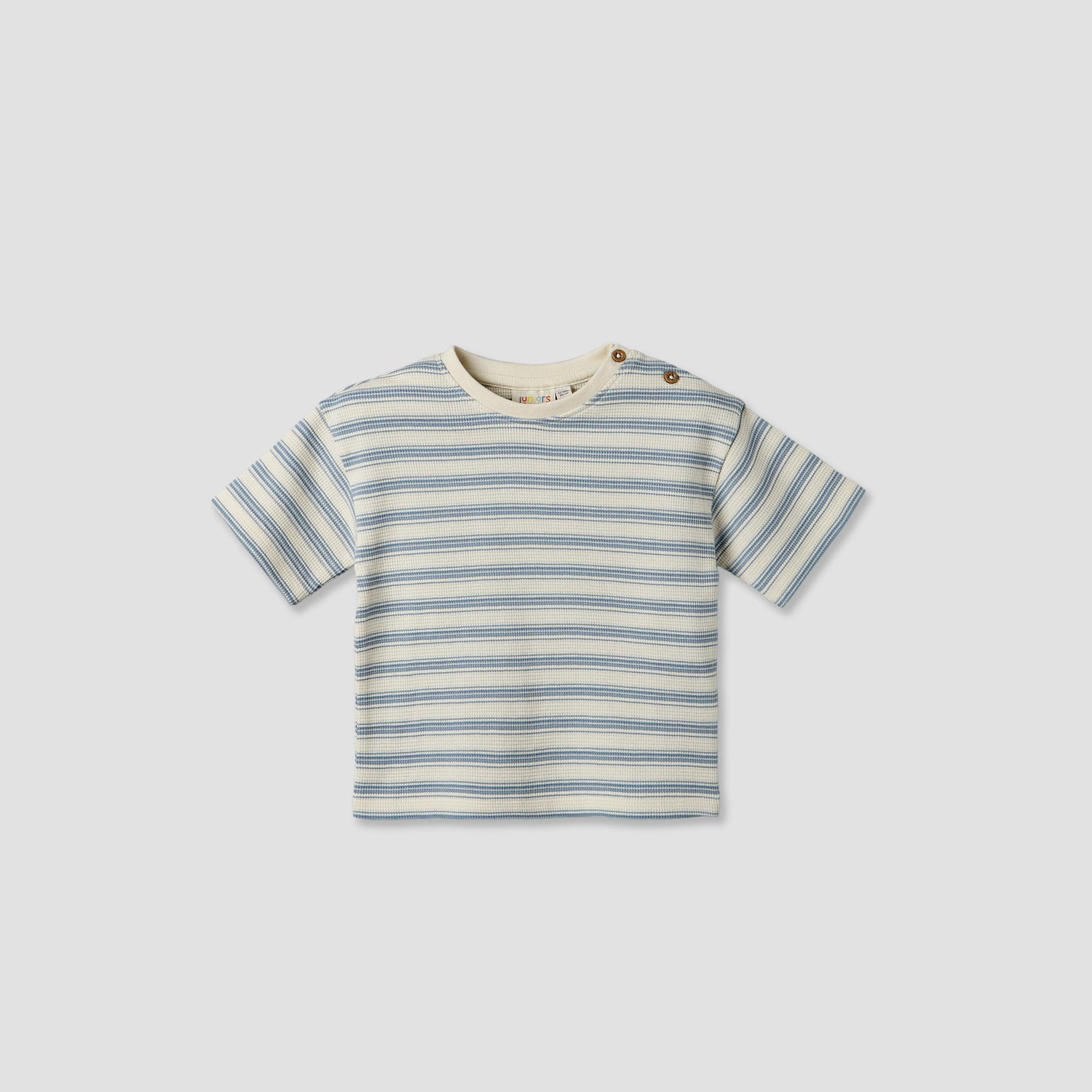 Juniors Crew Neck Short Sleeves T-shirt and Shorts Set with Button Closure
