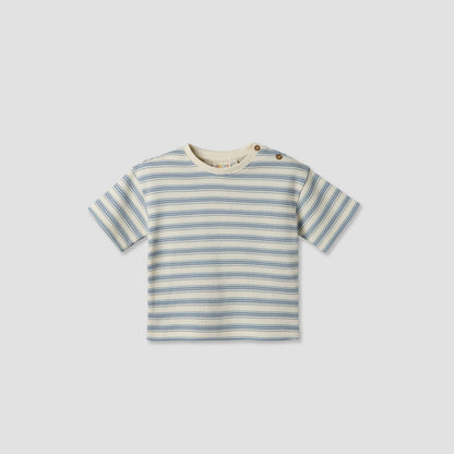 Juniors Crew Neck Short Sleeves T-shirt and Shorts Set with Button Closure