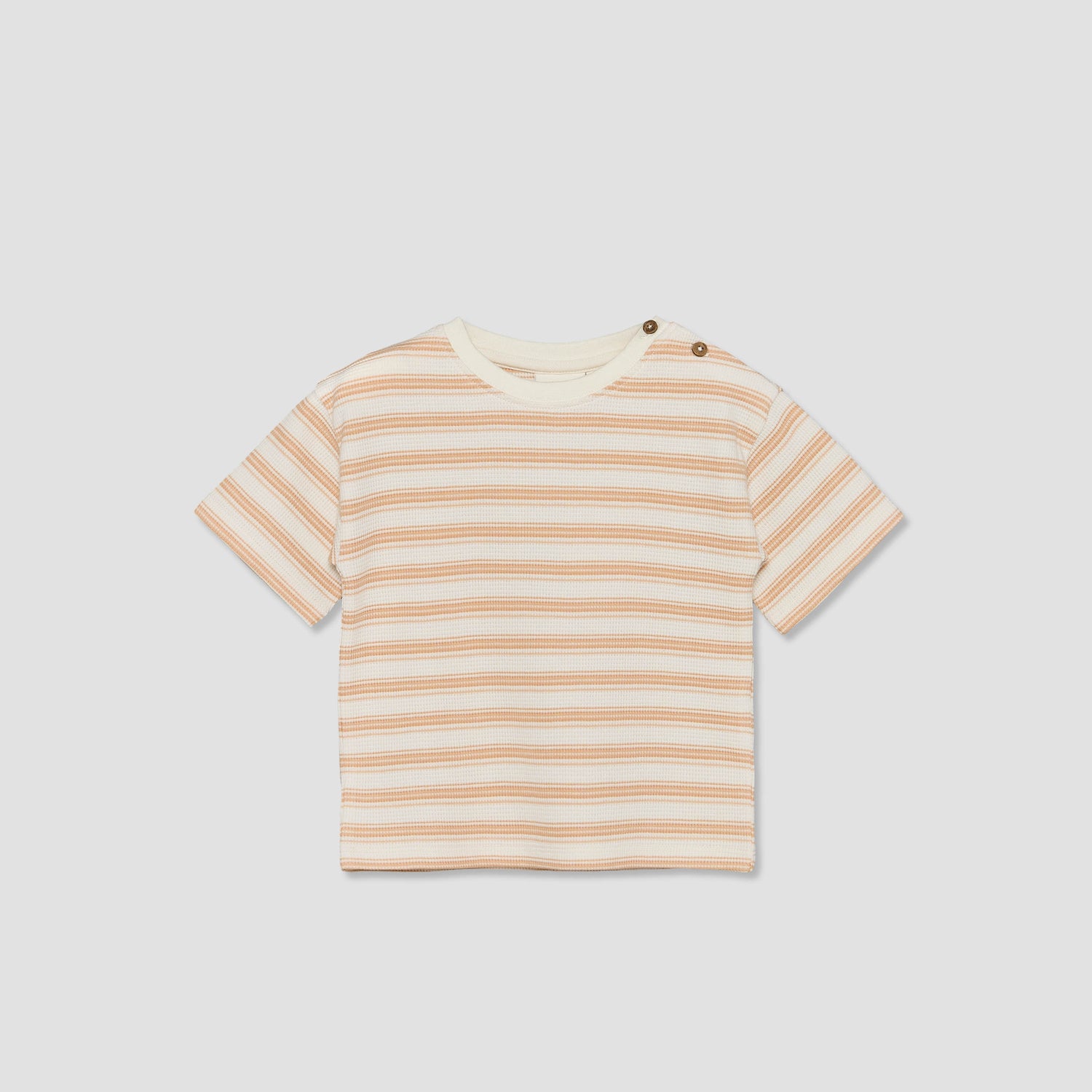 Juniors Crew Neck Short Sleeves T-shirt and Shorts Set with Stripes
