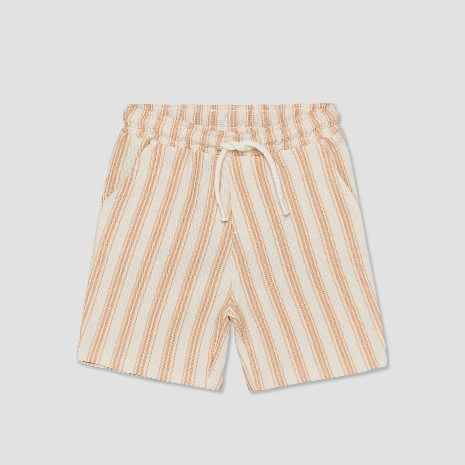 Juniors Crew Neck Short Sleeves T-shirt and Shorts Set with Stripes