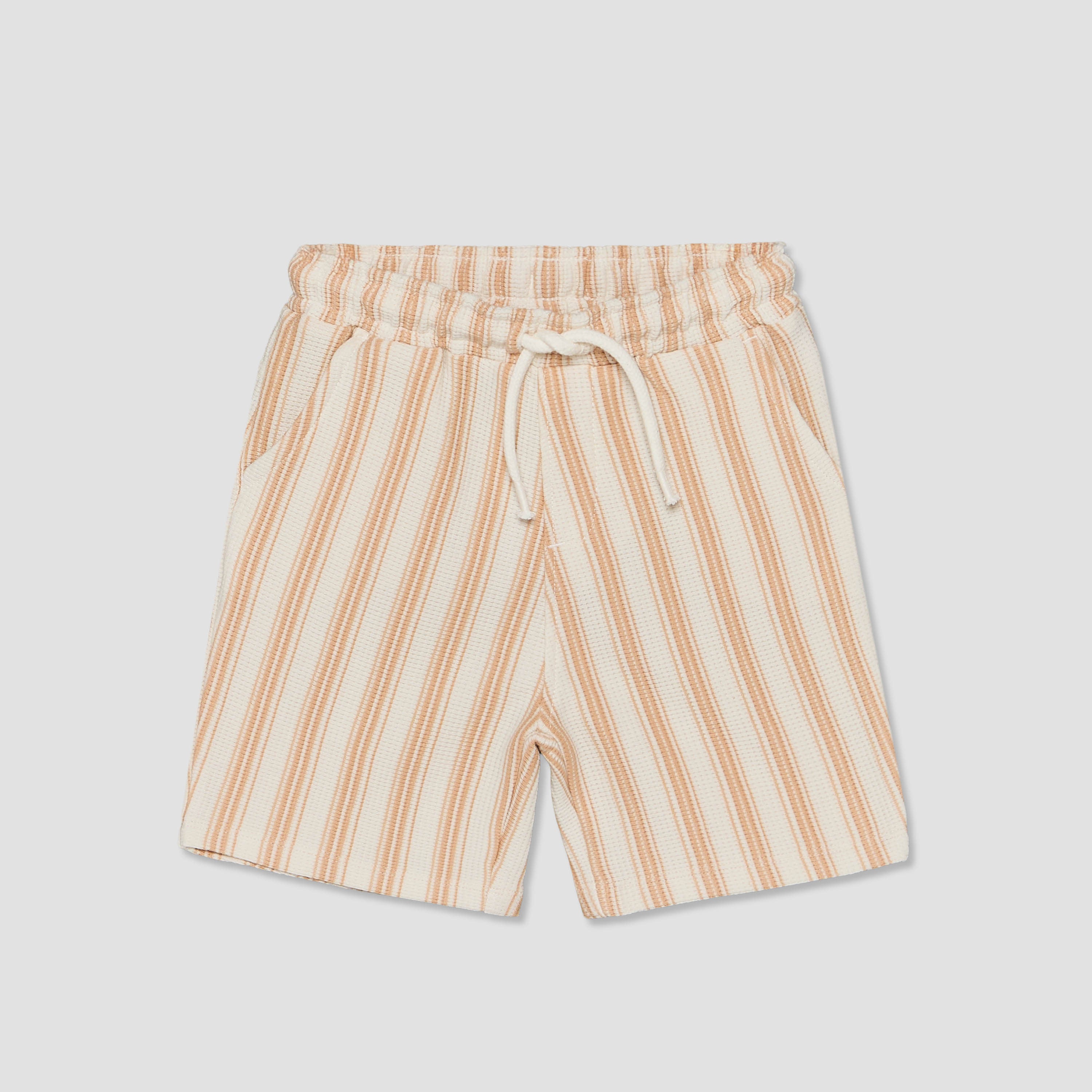 Juniors Crew Neck Short Sleeves T-shirt and Shorts Set with Stripes