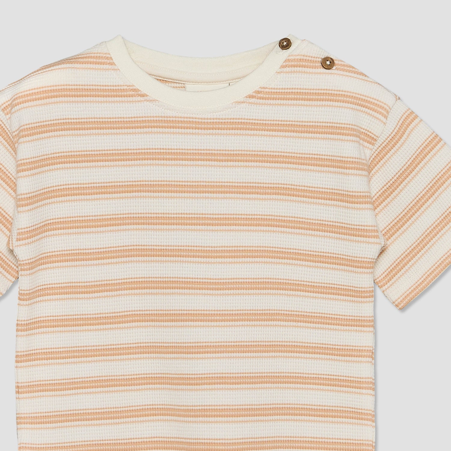 Juniors Crew Neck Short Sleeves T-shirt and Shorts Set with Stripes