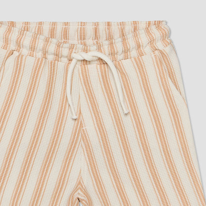 Juniors Crew Neck Short Sleeves T-shirt and Shorts Set with Stripes