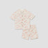 Juniors Collared Short Sleeves Shirt and Shorts Set with Fish Print - White / 12-18 mths