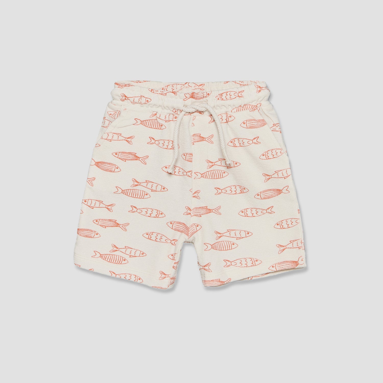 Juniors Collared Short Sleeves Shirt and Shorts Set with Fish Print