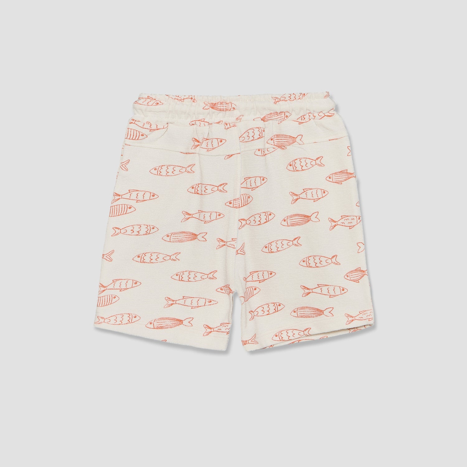Juniors Collared Short Sleeves Shirt and Shorts Set with Fish Print